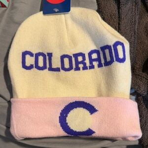 Colorado Beanie - Cream and Pink